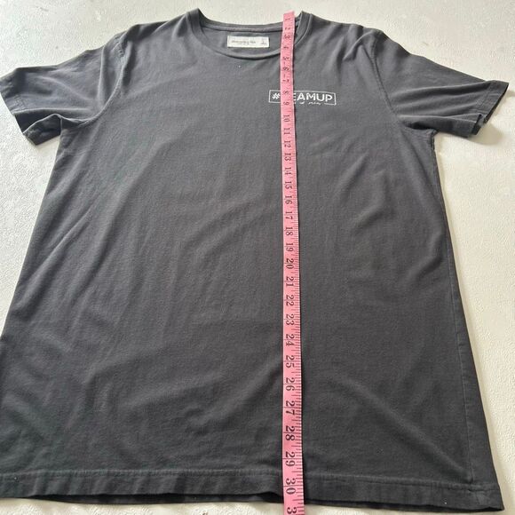 Abercrombie & Fitch #TEAMUP Graphic Tee | Soft Black Cotton T-Shirt | Size L - Picture 6 of 8